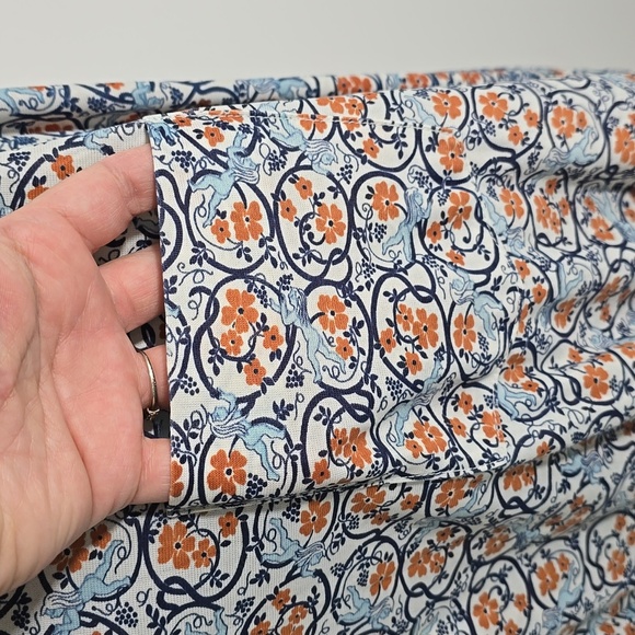 {Lawson} Mid-Century Vinatage Button Down Floral Print Blouse - Picture 12 of 14
